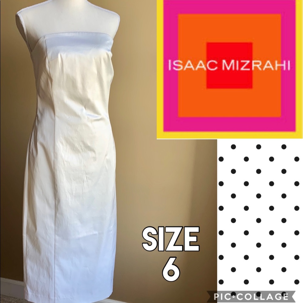 Isaac Mizrahi Target White Strapless Dress Size 6